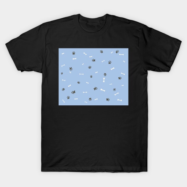 pattern design paw bones dog background art design T-Shirt by karmadogg